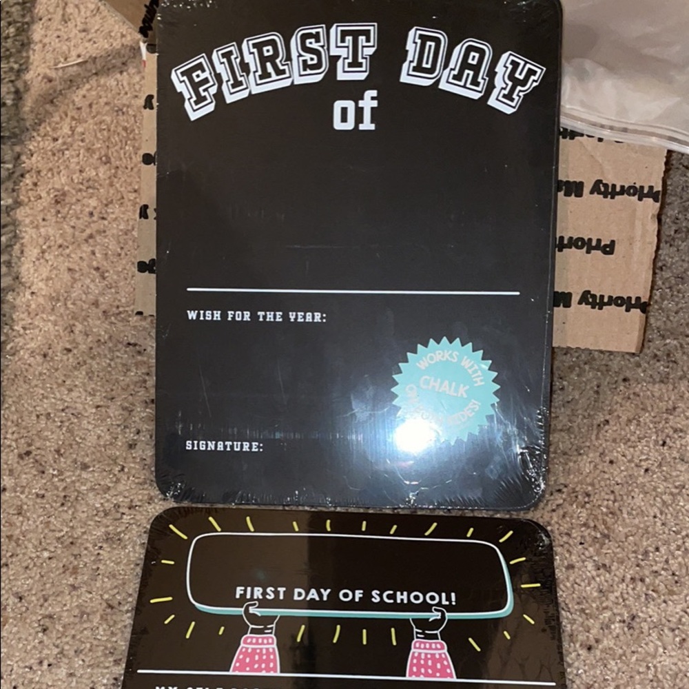 First Day of School Memory Chalkboards New